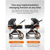 Poussette 3 en 1 Bébé Combinée Siège-Auto Nacelle Trio Réversible Réglable Haute Qualité Roues increvables Canne.KAKI