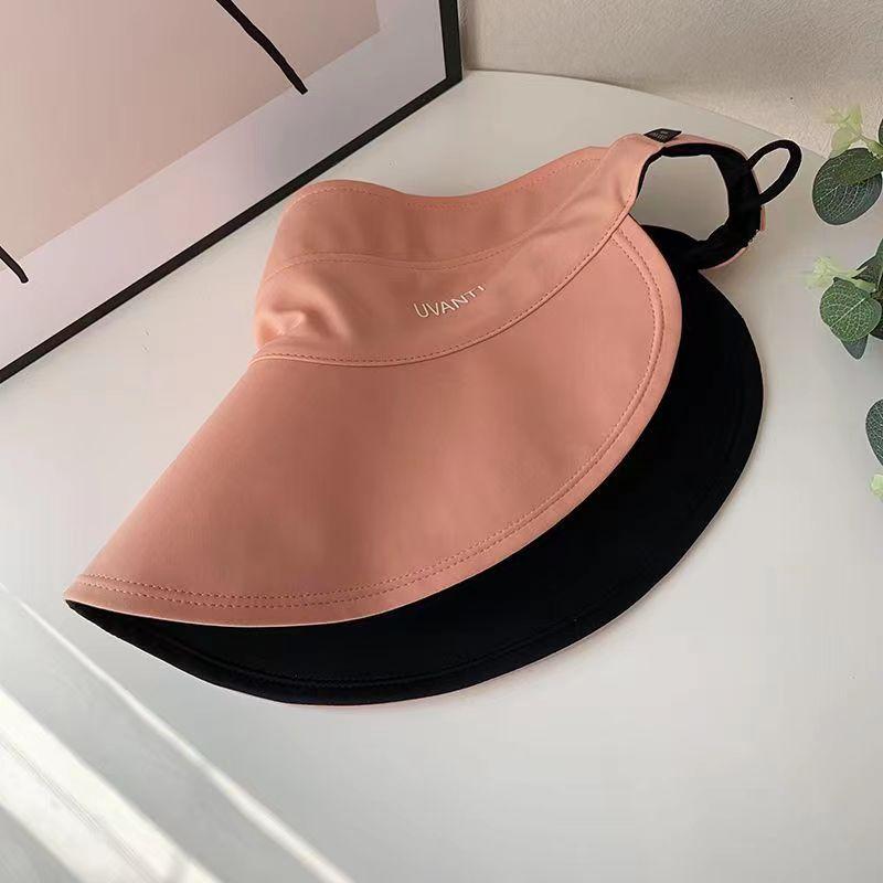 

Versatile Hat Style Minimalist Solid Color Womens Ventilate Sunshade Hatscaps Pink Black