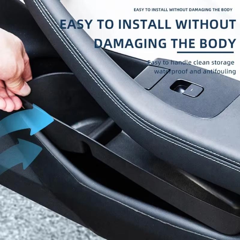 Automotive Door Storage Organizers Spacious 1.5L Capacity For Essential Organization No Tools Needed Slip Proof Design