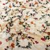 Embroidered Floral Burnout Velvet Fabric, Woven Viscose Velour for Qipao Dress Sleepwear, Soft Drapey Textile for DIY Craft