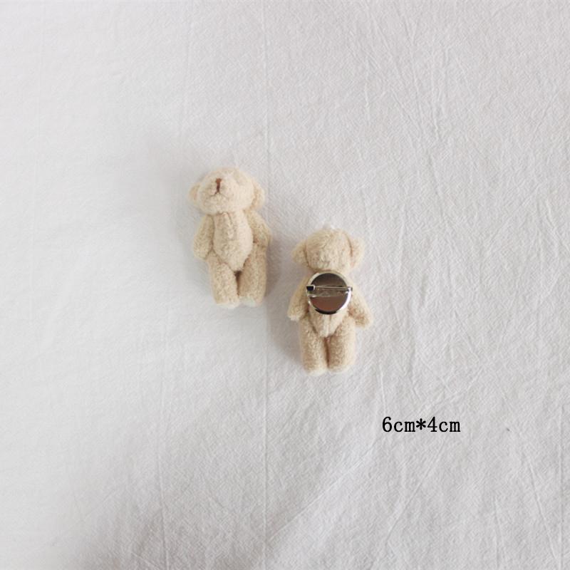 

Fashion cute cartoon plush doll teddy bear brooch cute little white rabbit pin girl clothes bag accessories
