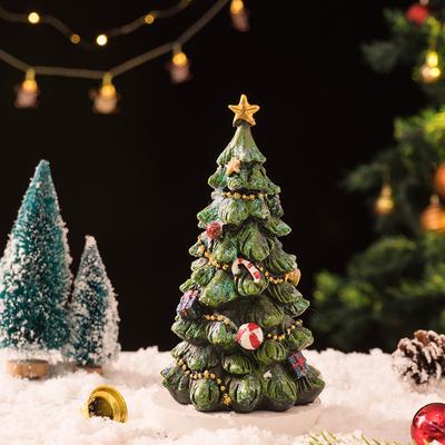 New Mini Christmas Tree Decoration Home Room Resin Crafts Ornaments Creative Christmas Gifts