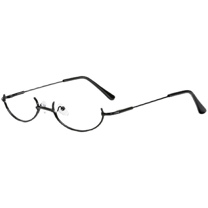 Half-Rim Y2K Japanese-Style Glasses Frame - Women's Cute Anime Soft Girl Cosplay Style.
