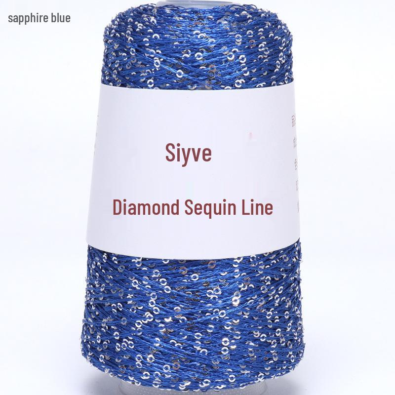 Filato di paillettes Siyue 2mm - Lana tessuta a mano per progetti fai da te (100 grammi)