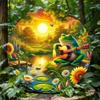 Frog Pond Guitarist Metal Tin Sign Wall Decor for Bar Cafe Garden Home