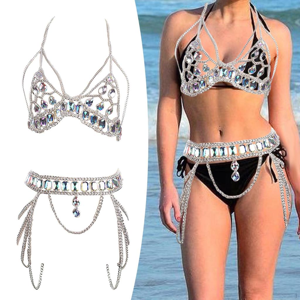 Body Chain Chest for Performance Halloween Music Festival Party Disco