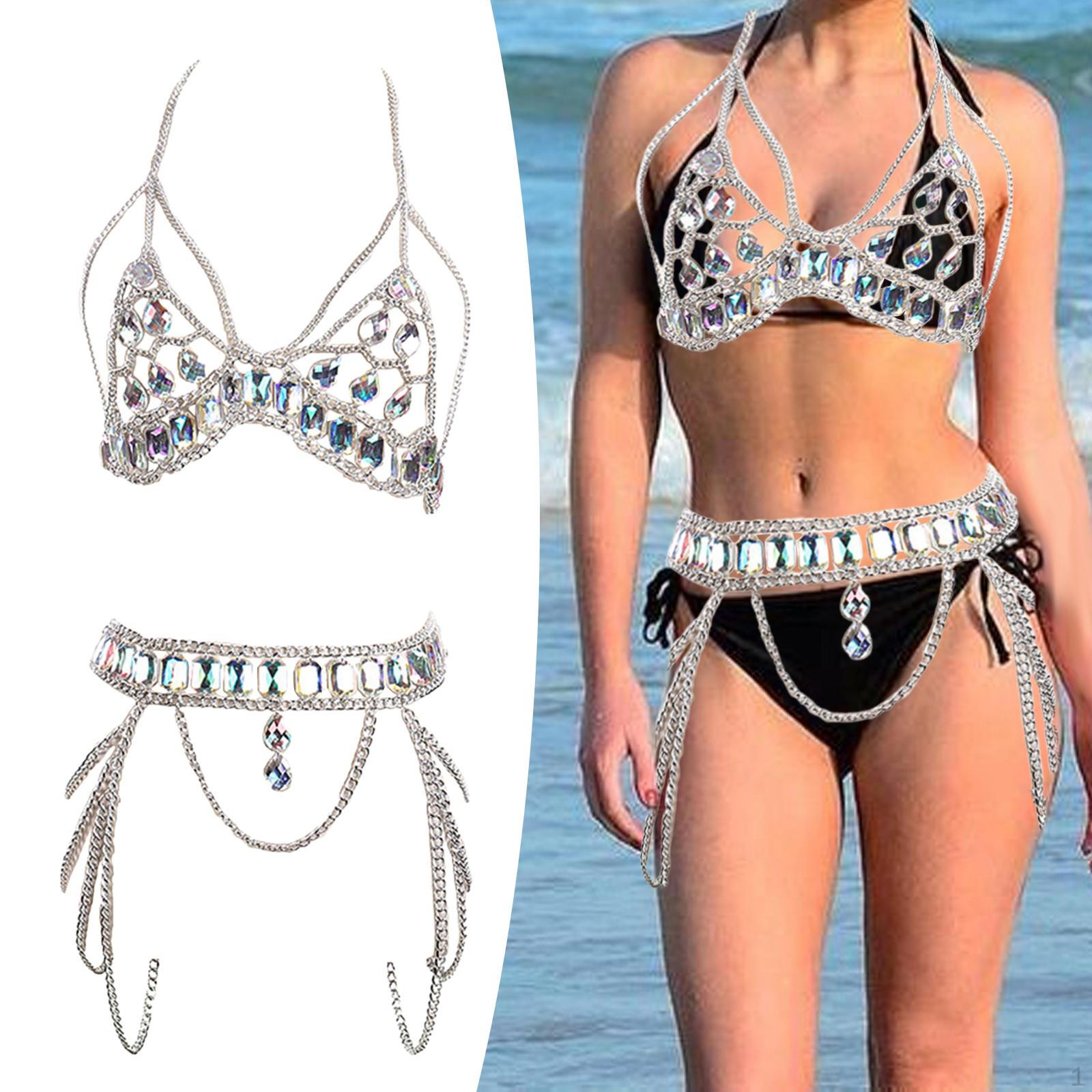 

Цепь для тела грудь для выступления Хэллоуин музыкальный фестиваль вечеринка дискотека серебряный