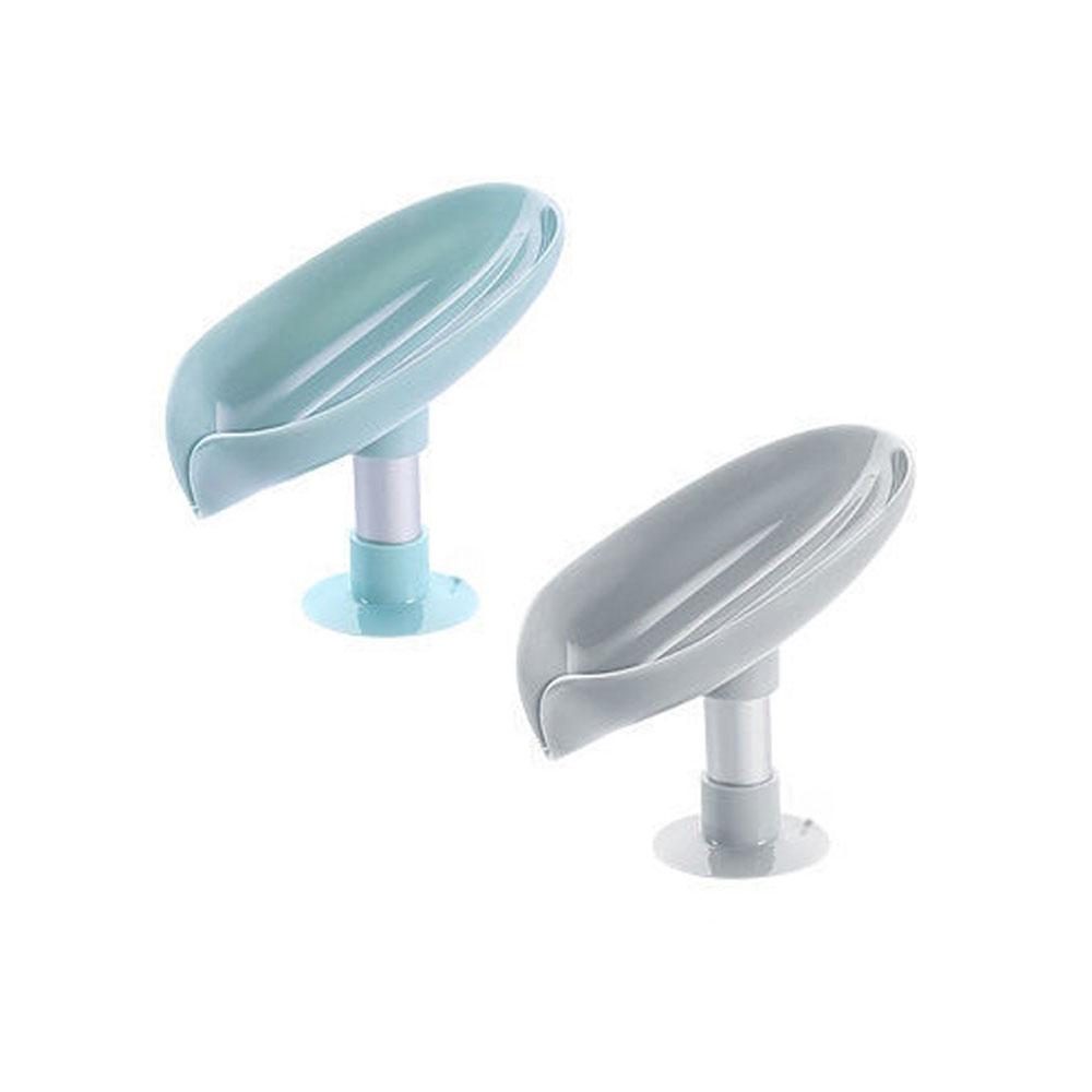 

2 шт. Держатель для мыла с дренажом на присоске, сушилка, мыльница в форме листа для душа, контейнер для губки, кухонные и ванные принадлежности