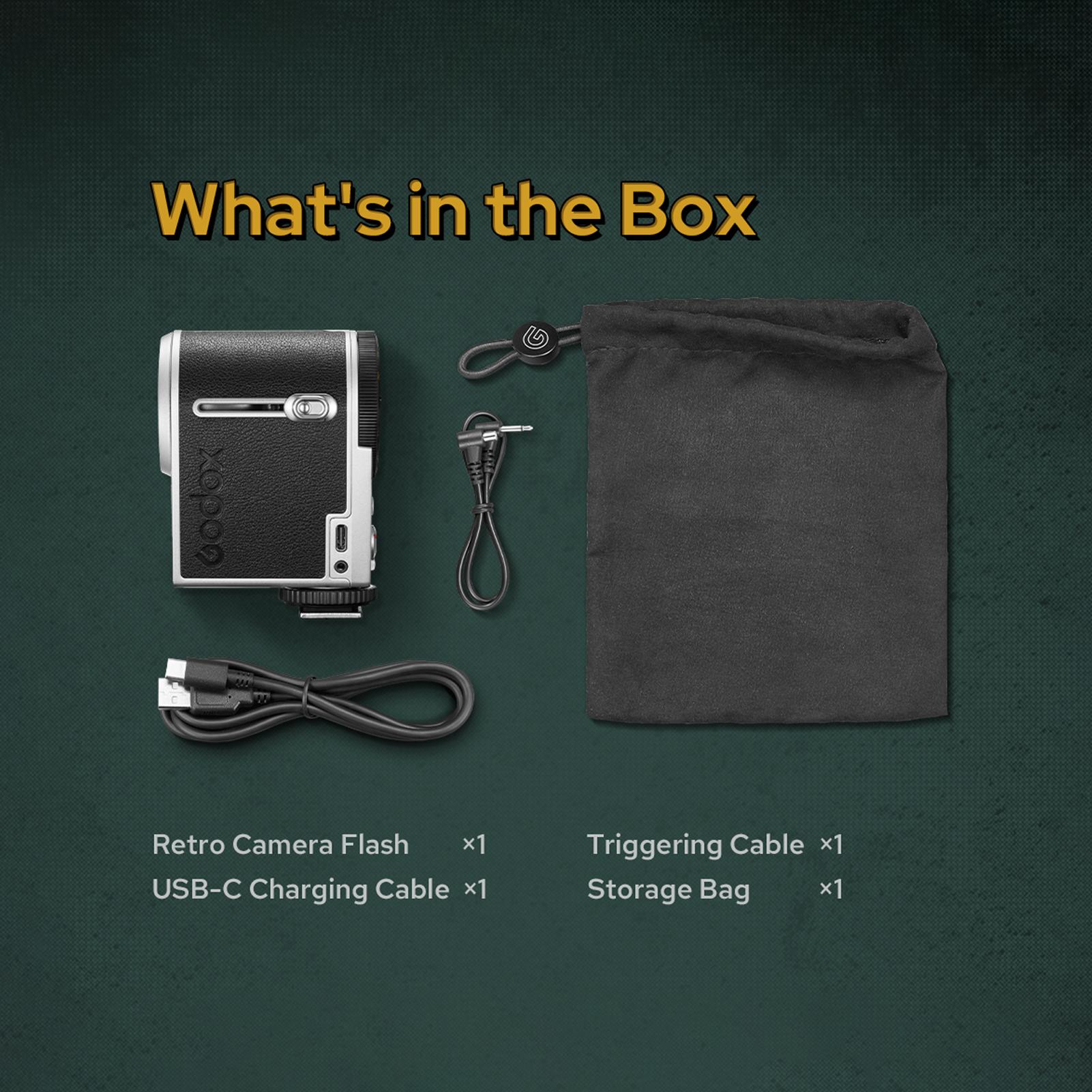 GODOX lux Cadet Retro Camera Flash GN10 6200K+/-300K Цветовая температура Автоматический — фото 11