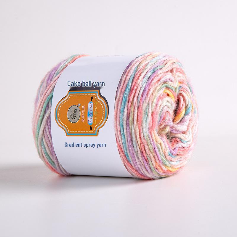 Hand-Dyed Rainbow Flock Yarn for DIY Knitting – Perfect for Scarves, Hats & Sweaters