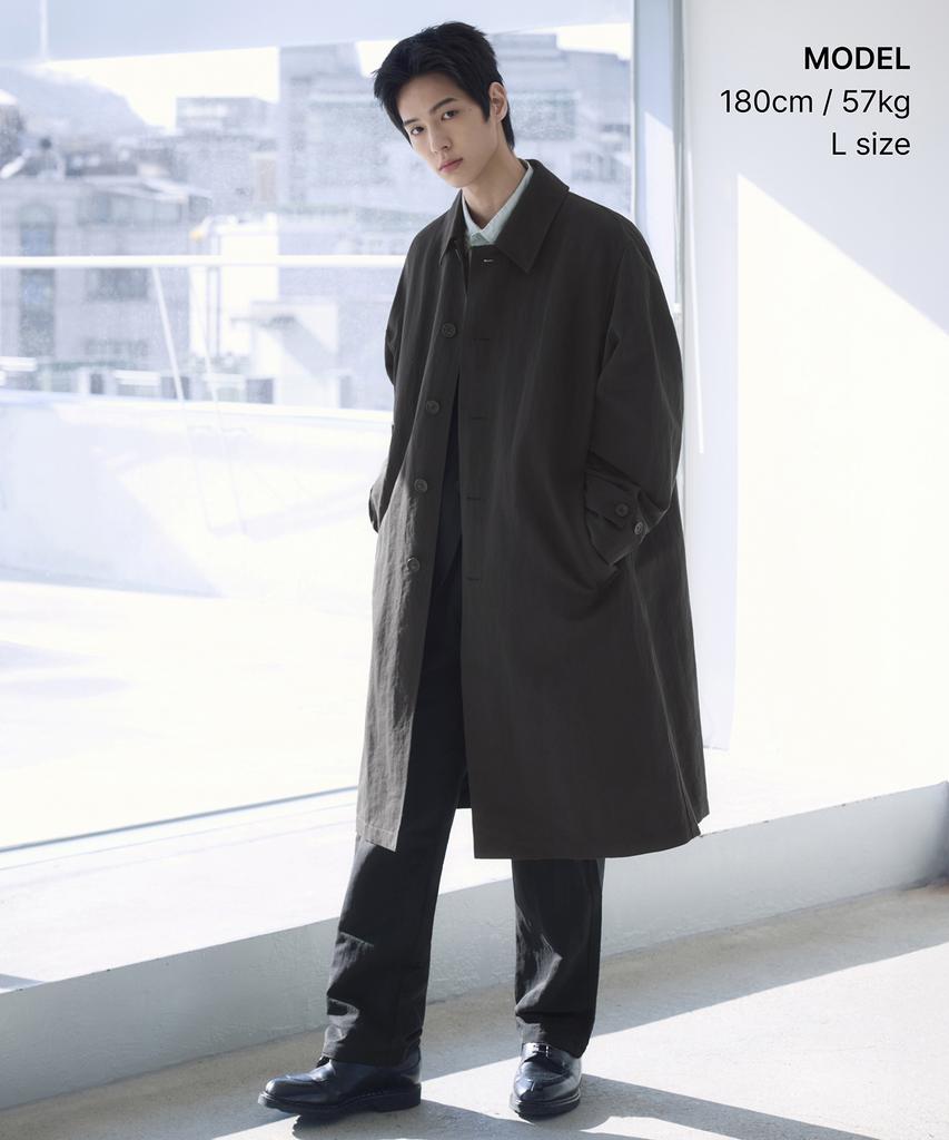 Musinsa Standard [City Workers] Karmor Single Trench Coat [Grey]