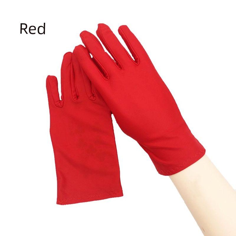 

Спандекс Перчатки Весна и Лето Белые Этикет Тонкие Страховка Труда Выступление Эластичные Ювелирные Изделия Блестки Ремесла Рабочие Перчатки Red 5 pairs One size