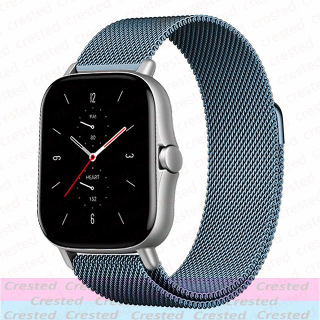 20mm/22mm Milanese loop band For Amazfit GTS/4/2/2e/3/GTS2 Mini/GTR 47/GTR2/4/3/Pro Watch Bracelet correa Amazfit bip 6 5 straps