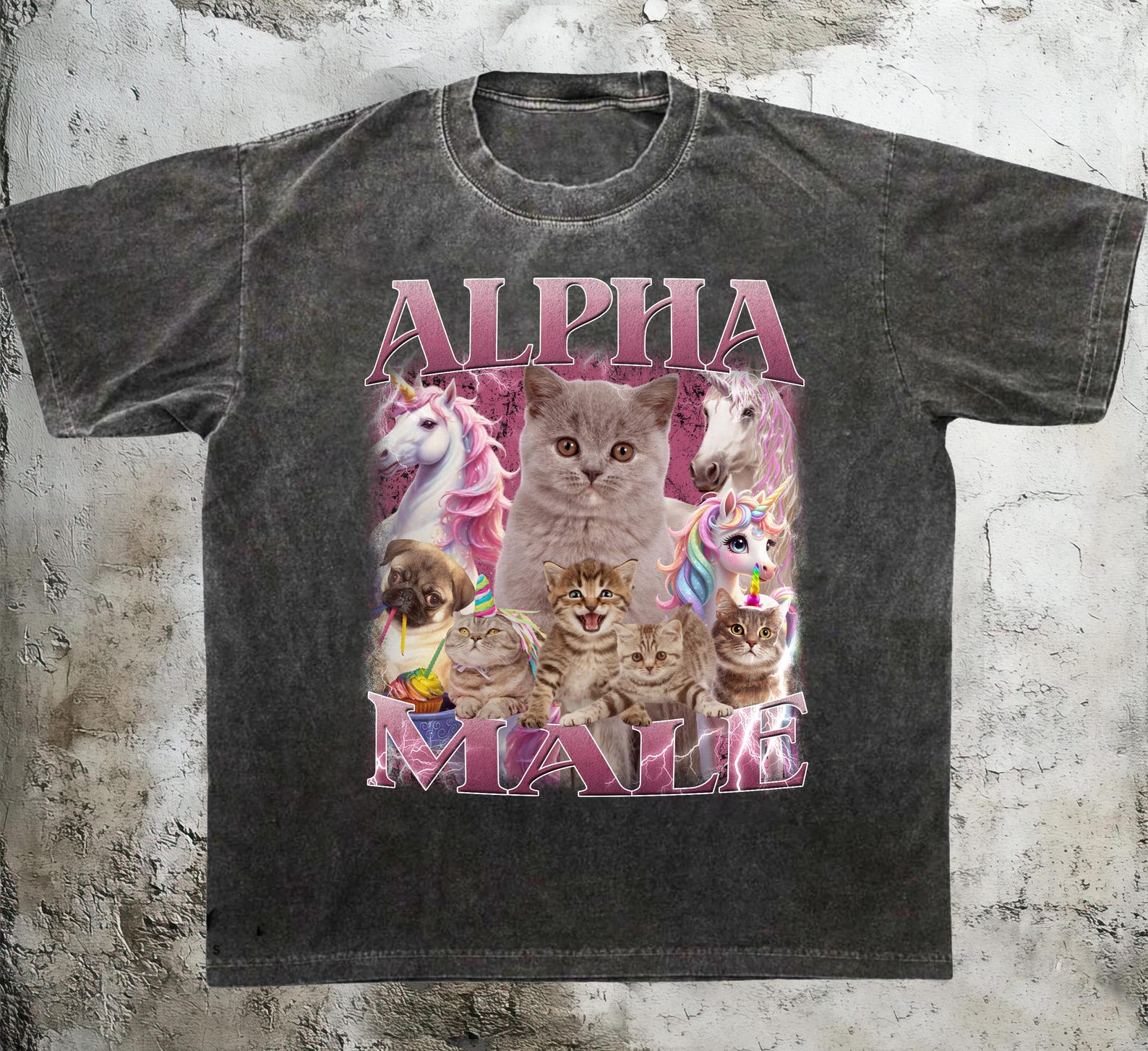 Funny Kitten Alpha Male Shirt, Cat Meme Tee, Cat Lover Gift XL