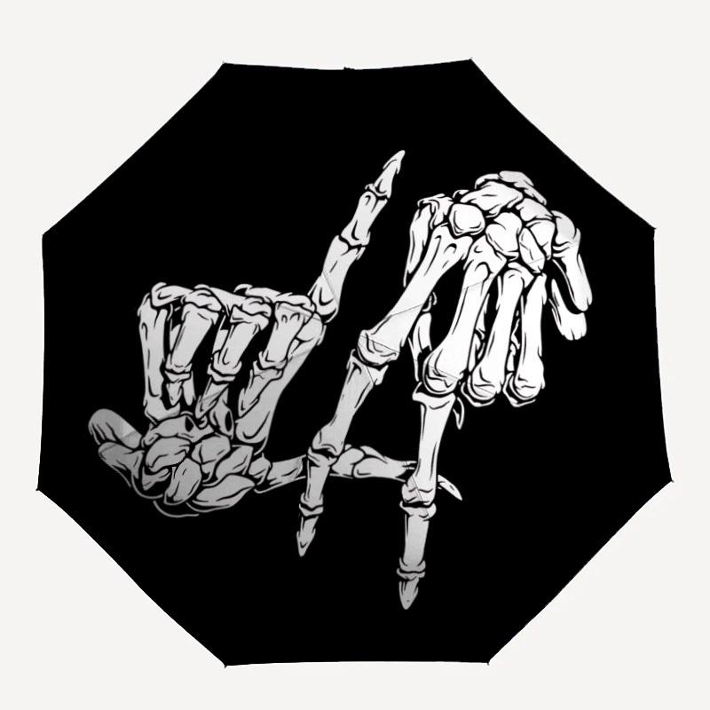 

1pc Skelefinger Automatic Open/Close Umbrella, Portable Folding Umbrella, Compact Travel Umbrella for113