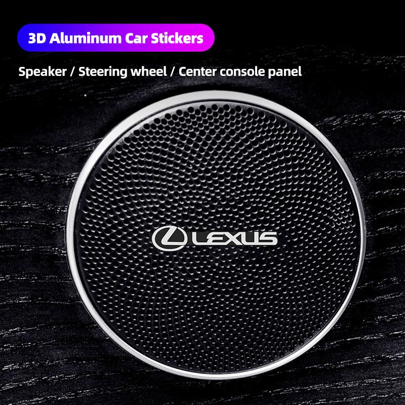 5Pcs Aluminum Car Audio Speaker Badge Decal Accessories For Lexus F-SPORT ES RX NX LS UX LM LX GX LC RZ IS CT GS RC HS SC TX LBX AET1