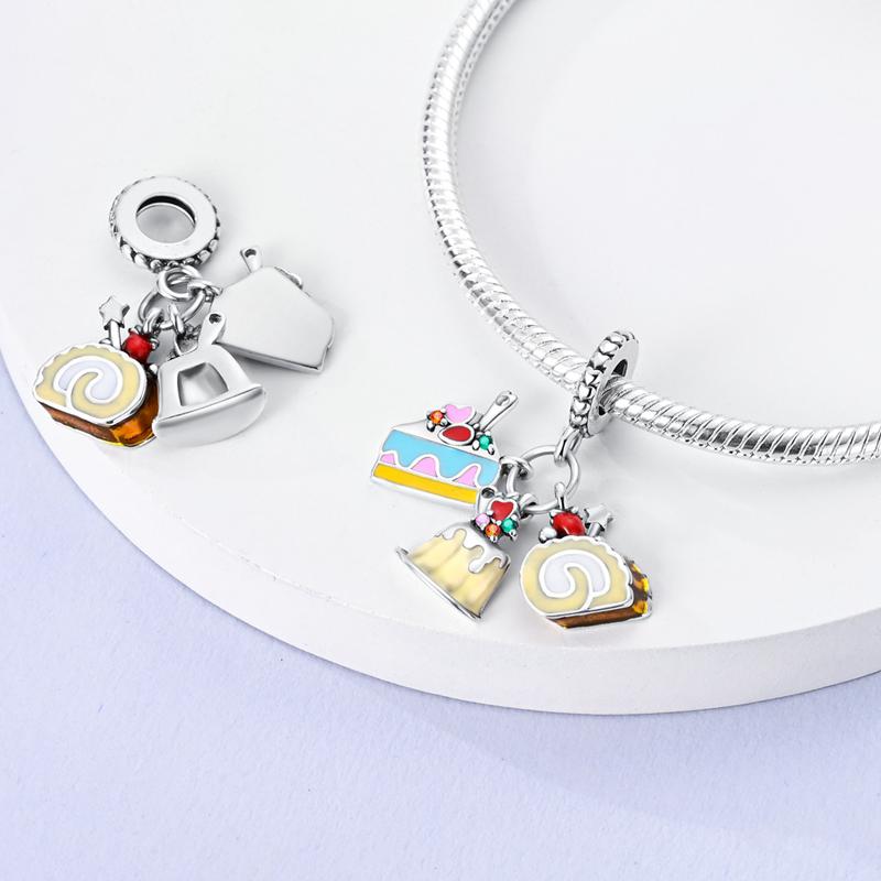 Silver Plated Lucky Clover Charms Travel Aircraft Butterfly Cat Beads Fit  Original Bracelets Women DIY Fine Jewelry Gift