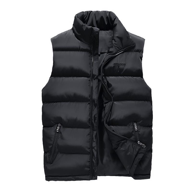 Men's Vest New Autumn and Winter Feather Cotton Vest Men's Thermal Vest Men's Korean Version Slim Vest