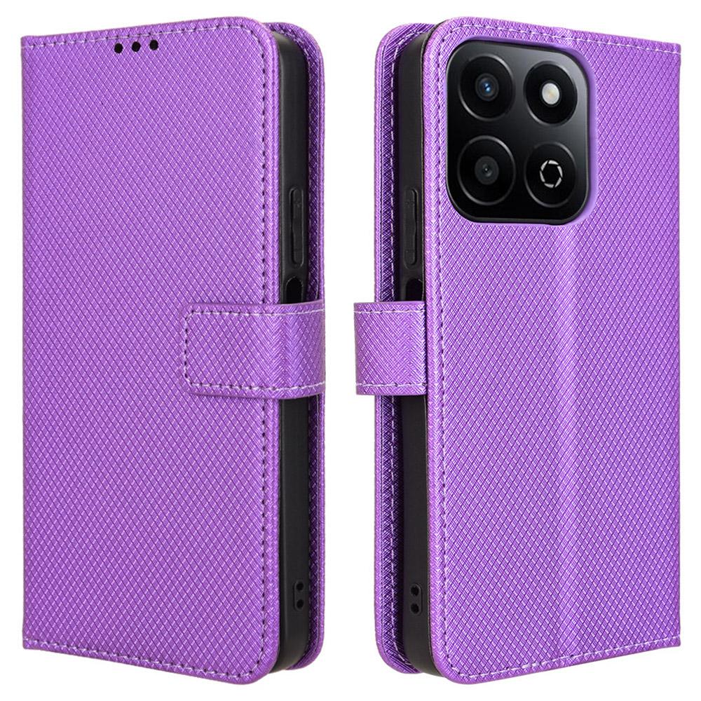 For Honor 200 Smart 5G/Play 60 Plus 5G/Play 9T/X7c 4G Case Diamond Texture PU Leather Phone Cover