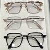 3pcs Women Fashion Square Frame Glasses Set Decorative Lenses for Casual Formal Wear Perfect Photos Gifts