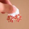 Fashion Jewelry Red Fireworks Stud Earrings Happy New Year Gift Fireworks Drop Earrings  Woman