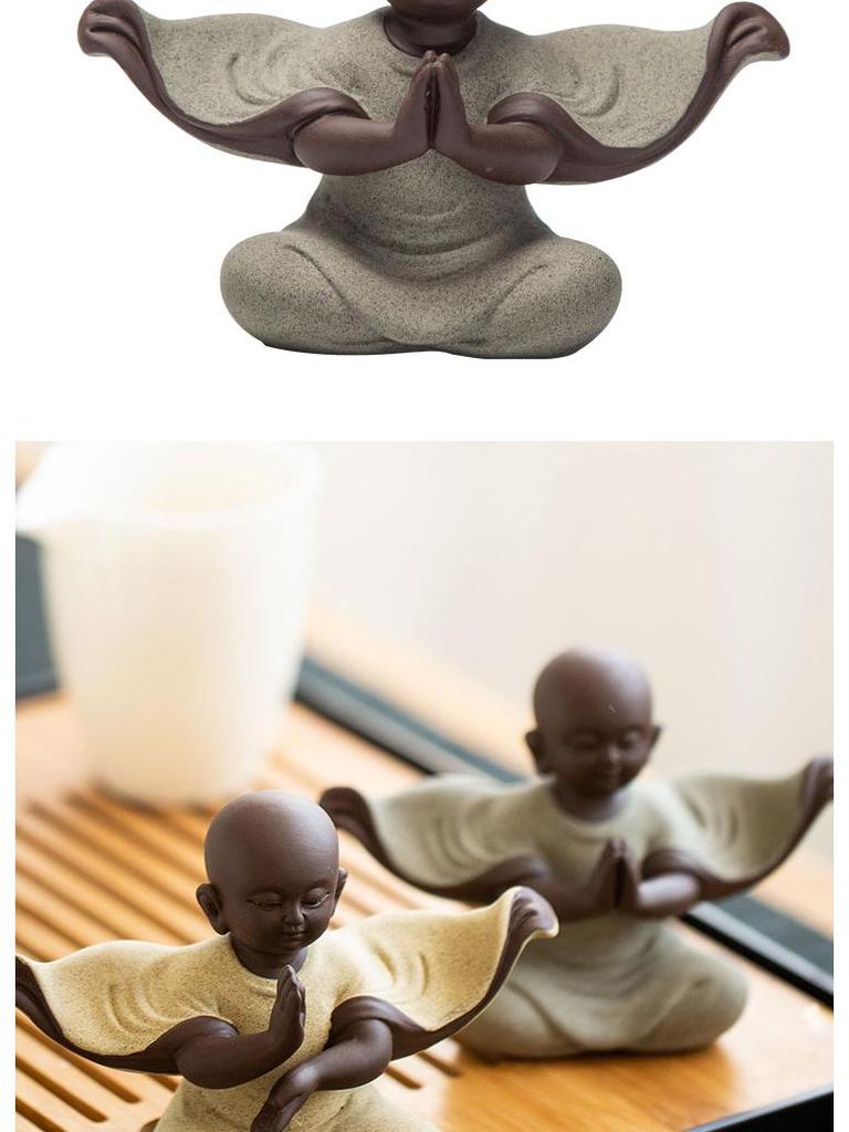 Zisha Little Monk Tea Pet Ornament - Zen Tea Table Decoration & Accessories