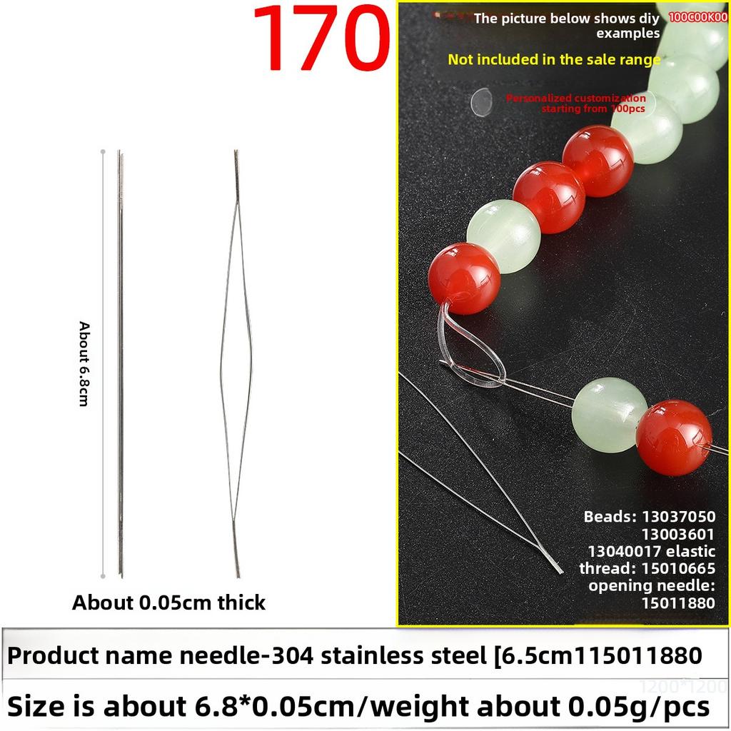 Open Big Eye Needle Beaded Needle Middle Hole Needle BraceletJewelry Accessory Handcrafted Necklace Beaded Needle