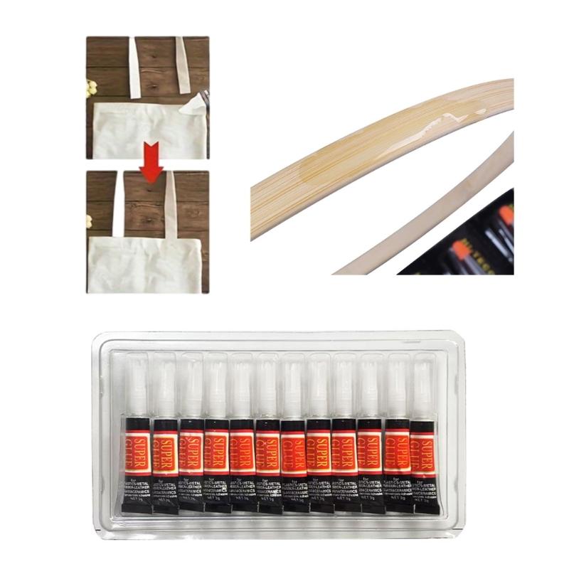 12 Pcs Strong Adhesive Repair Glues Handmade Model Glues Super Glues Quick Drying Glues for Plastic Glass