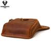 Humerpaul Men Leather Waist Bag Multifunctional Shoulder Bag