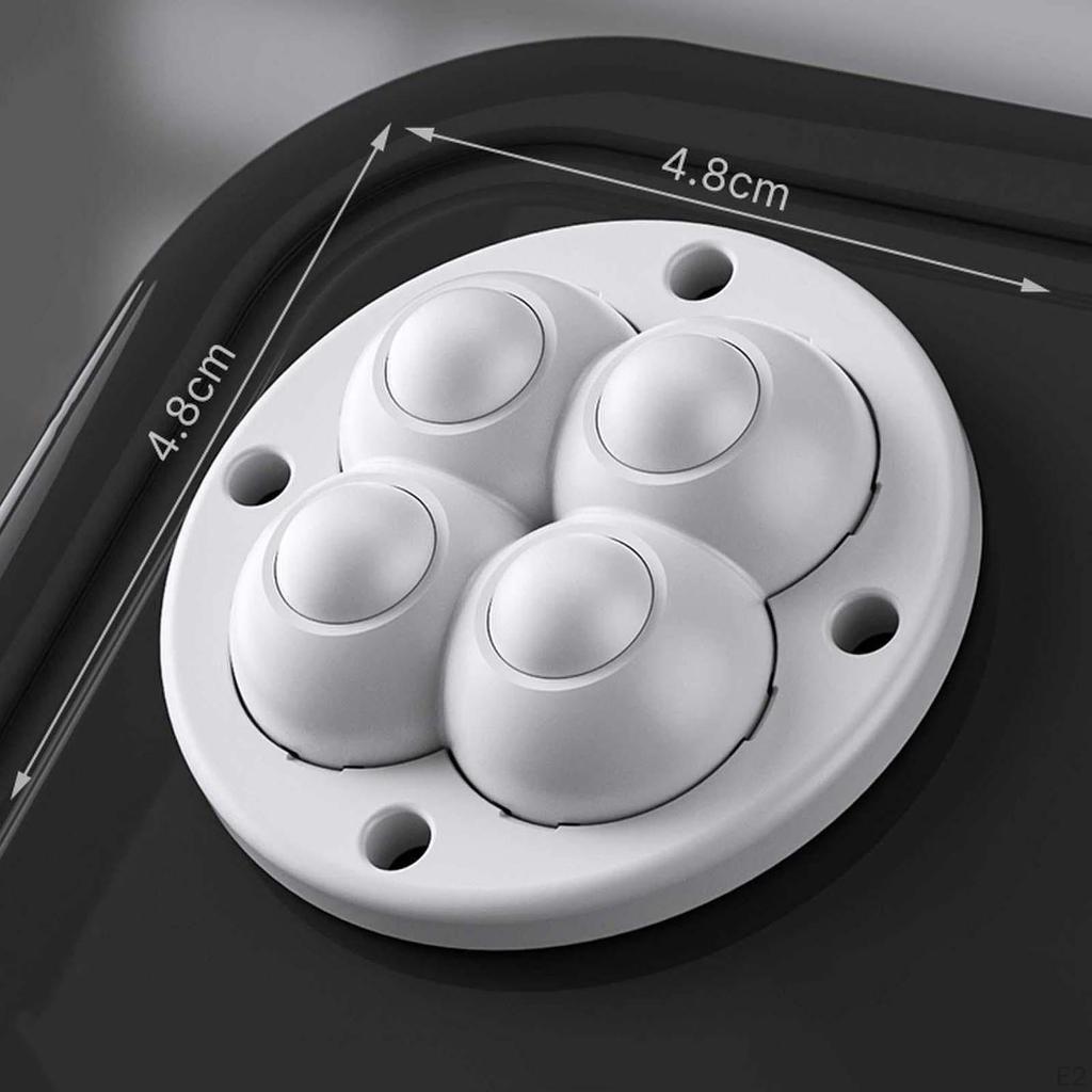 4Pcs Swivel Self Adhesion Caster Wheel Bedroom Home Pulley Universal for Coffee Tables