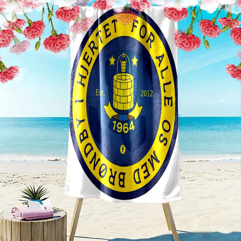 Brøndby IF POSTER Print Beach Towel, Large Soft Quick Dry Towel for Beach Camping Swimming