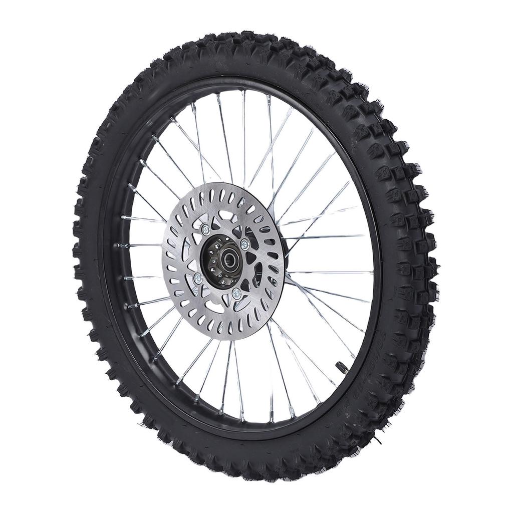 19 Inch Dirt Bike Front Wheel Assembly 70 100 19 Tire Rim Inner Tube 15mm Axle with Brake Rotor Replacement for CRF 125