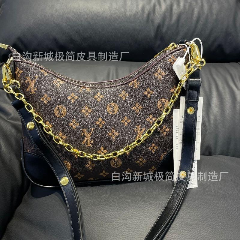 

Средневековая сумка-круассан, сумка-горошина, винтажная расцветка с принтом старых цветов, цепочка, сумка на плечо/подмышку, классическая универсальная новая модель