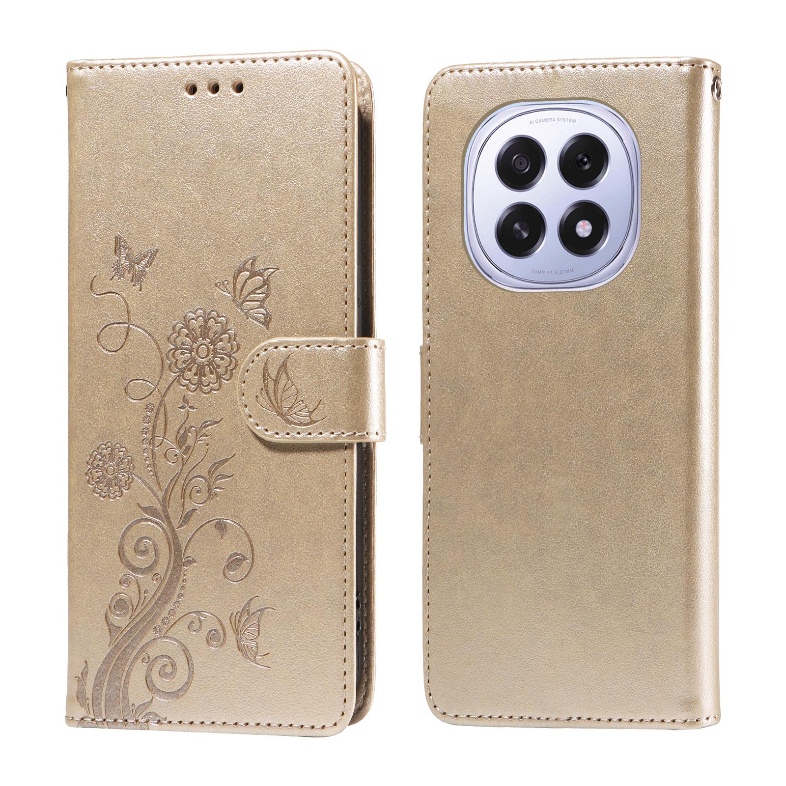 

For Oppo A5 5G/Oppo F29 5G Leather Case Butterfly Floral Imprint Wallet Stand Cover A