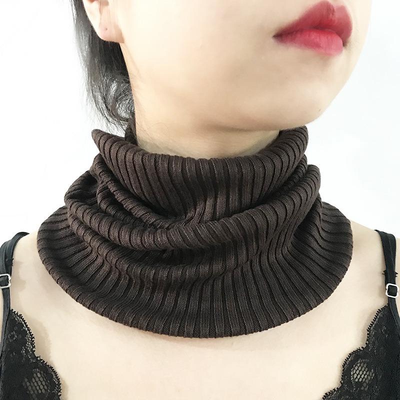 Jesienno-zimowy szalik z jedwabiu i kaszmiru dla mężczyzn i kobiet, ciepły, dzianinowy, wiatroodporny, zakładany przez głowę, osłona szyi, wełniany szalik