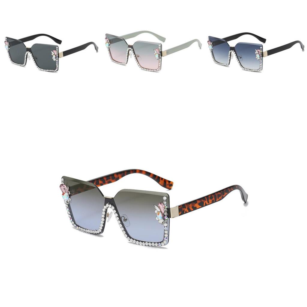 Gradient Elegant Casual Lens Resin Metal Sunglasses Summer Protection Uv