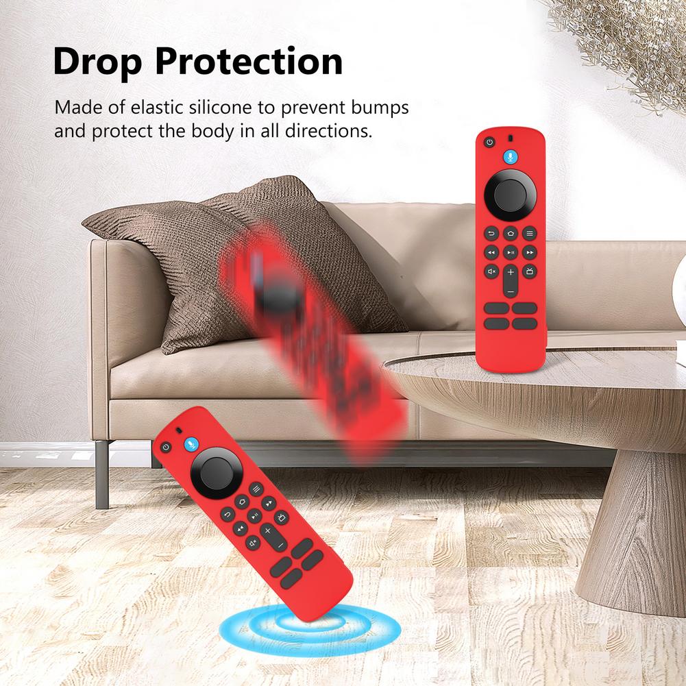 Silicone Remote Case For Fire TV Stick HD/4K Remote Control Silicone Protective Case Shockproof Anti-Drop