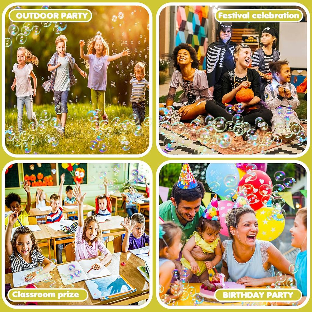 32 PCS Mini Bubble Wands in 8 Colors, Children's Party, Birthday Party, New Year, Christmas, Valentine's Day, Carnival, Ideal Goodie Bag Filling,