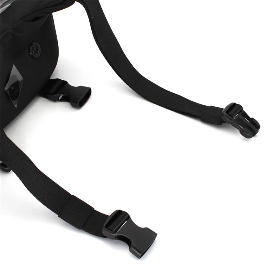 Motorcycle Handlebar Bag Storage Bag Mobile Phone Charger Waist Bag Black