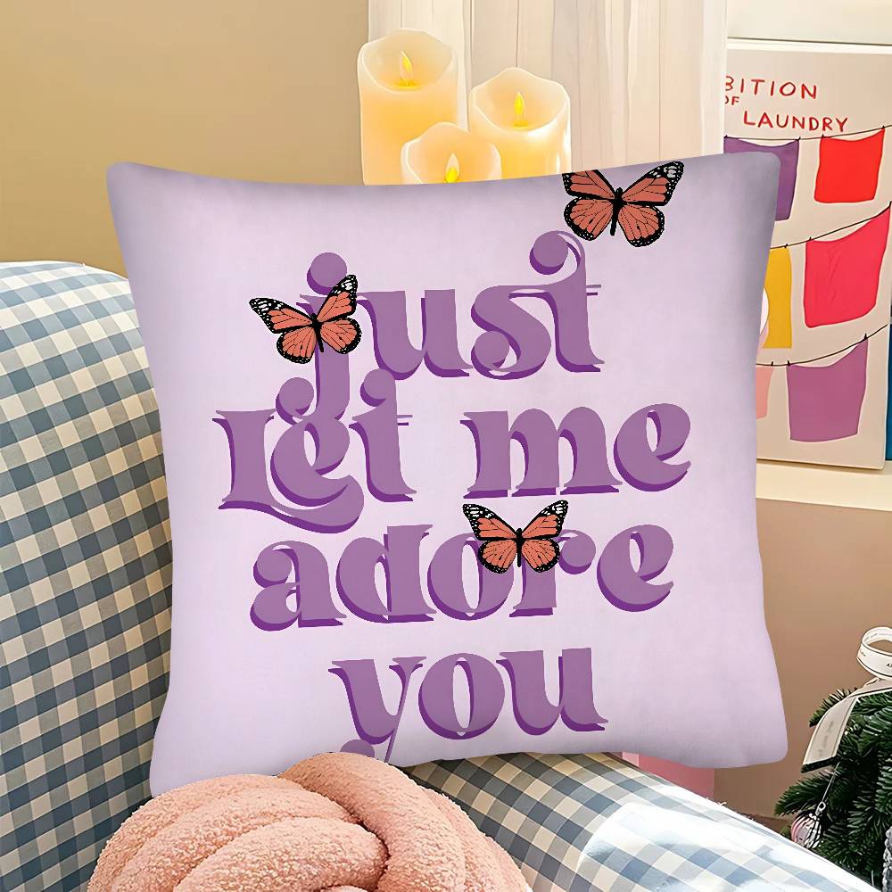 1PC H-Harris Styles Lyrics Art Retro Print  Pillow Case Square Pillow Bedroom Sofa Leisure Car Living Room Home Decoration