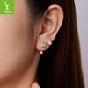 Planet Bead Stud Earrings Ladies Ins Wind Premium Elegance S925 Sterling Silver Stud Earrings