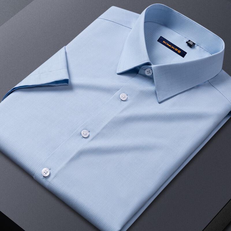 ROMON Men's Short Sleeve Business Shirt