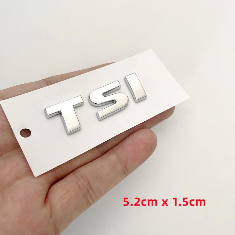 EPYFH1 3D ABS TSI Letters Logo Car Emblem Rear Trunk Badge Sticker For VW Golf Passat Jetta Touareg Scirocco Beetle Vento Sagitar