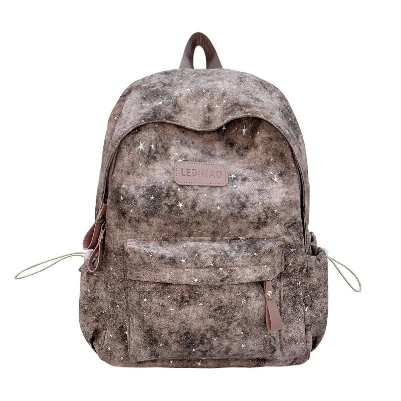 

2026 Casual New Large Capacity Starry Sky Pattern Stylish Design Nylon Backpacks Sense of Luxury Hot Trendy Backpacks for Women
