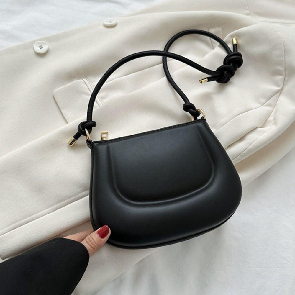Women Simple Solid Color Crossbody Bags Underarm Bag Shoulder Bag Messenger Bag