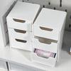 1 Set Desktop Storage Box Modular 3-Drawer Organizer Scratch-Resistant Desk Drawers for Jewelry Stationery Cosmetics Storage And Organization