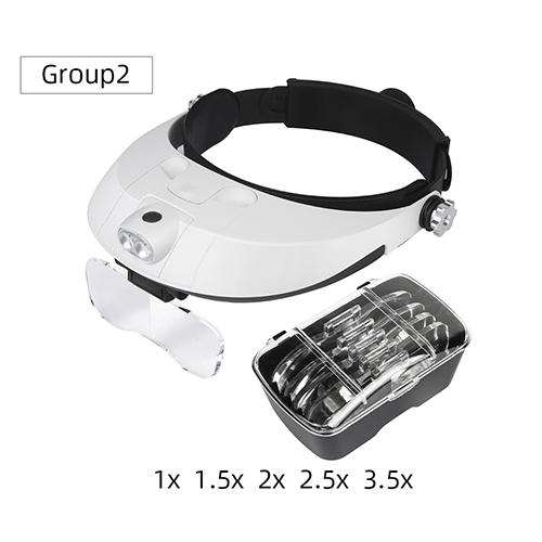 TUNGFULL Magnifier headband glasses magnifier binocular glass headset magnifier glasses with light wearing style Repair Tool