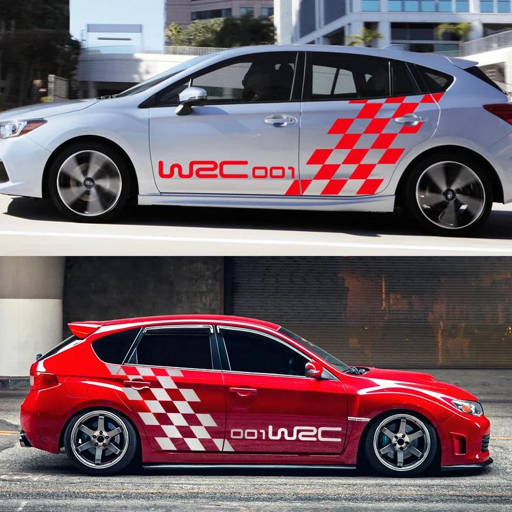 2PCS Car Door Side Sticker Decor Decal Auto Accessories For Subaru Impreza WRC WRX STI GDB GVB VA Hatchback 2018 2009 2008 2014