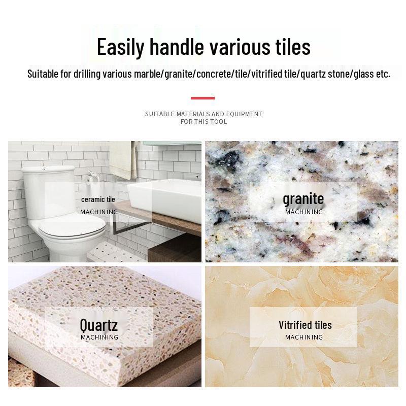 Dual-Purpose Angle Grinder Drill Bit for Porcelain, Granite, and Vitrified Tiles