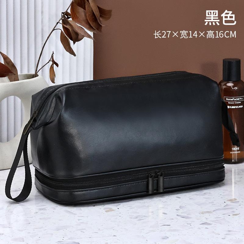 Große Kapazität Herren PU Reise Waschbad Rasierwerkzeuge Toilettenartikel Tasche Business Make-up Tasche Aufbewahrungstasche Damen Kosmetiktasche